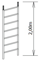 RÁM H 2,00 X 0,70m - 8 x příčka